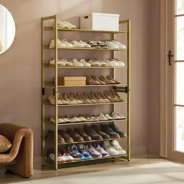8-Tier Shoe Rack,Stackable Shoe Shelf